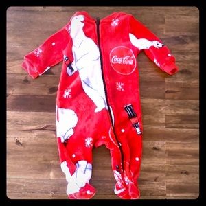 Coca-Cola Fleece Zip Pajamas